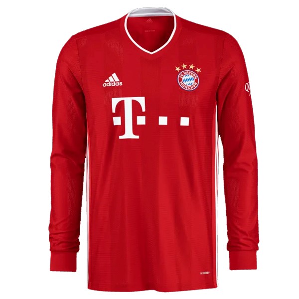 Maillot Football Bayern Munich Domicile Manga Larga 2020-21 Rouge